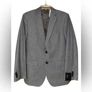 Banana‎ Republic NWT Men’s Progetto Uno Slim Fit Sport Coat Grey Striped 40R